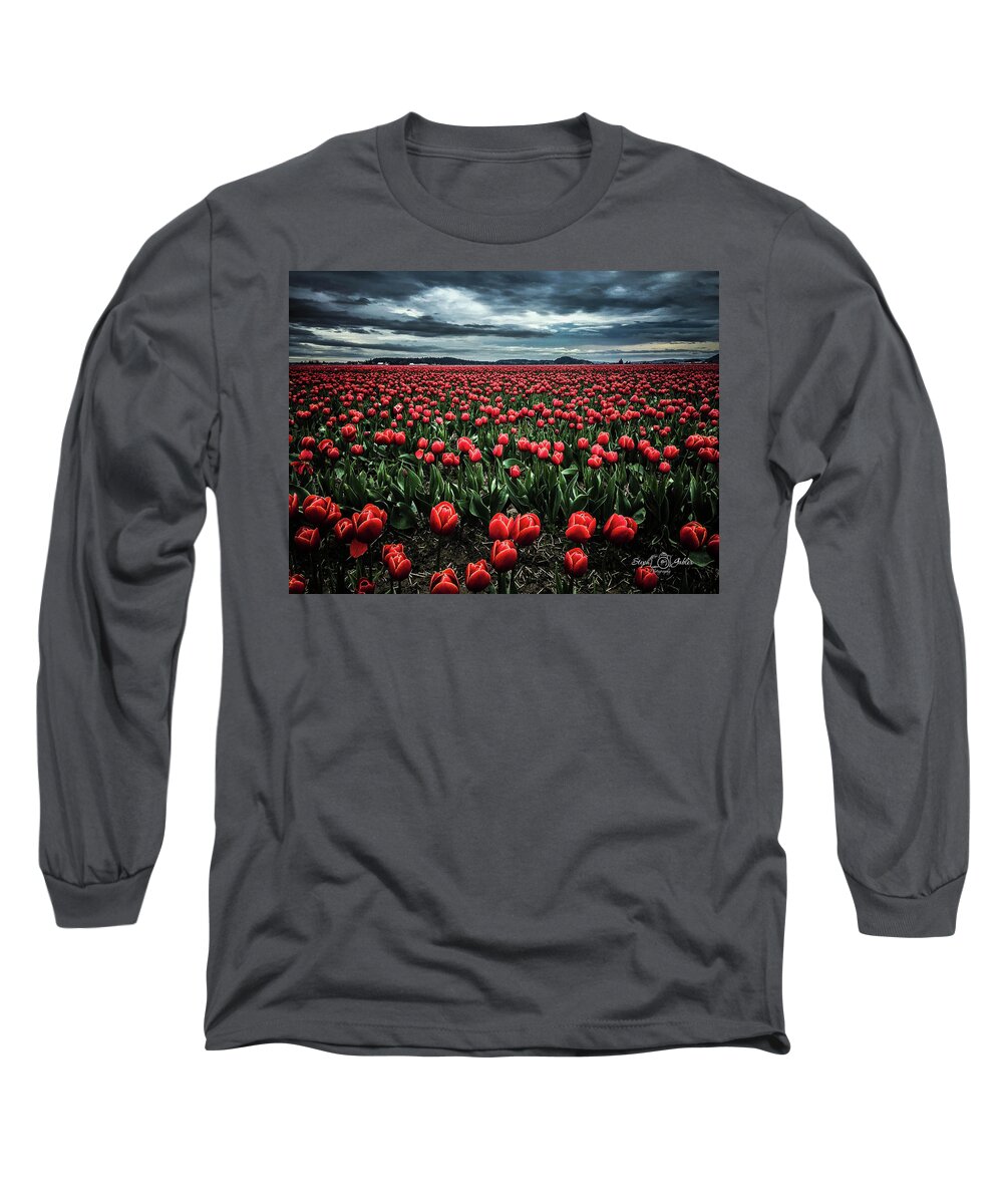Tulips Long Sleeve T-Shirt featuring the photograph Tulips Forever by Steph Gabler