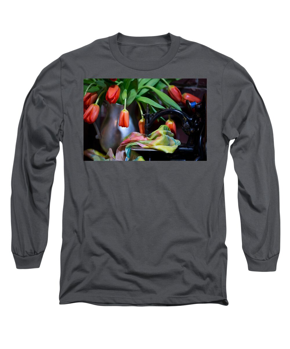 Flower Long Sleeve T-Shirt featuring the photograph Tulips by Sharon Jones