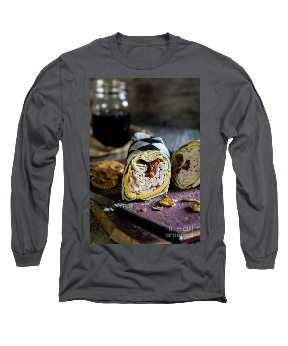 Turkey Long Sleeve T-Shirt featuring the photograph Turkey Bacon Wrap 1 by Deborah Klubertanz