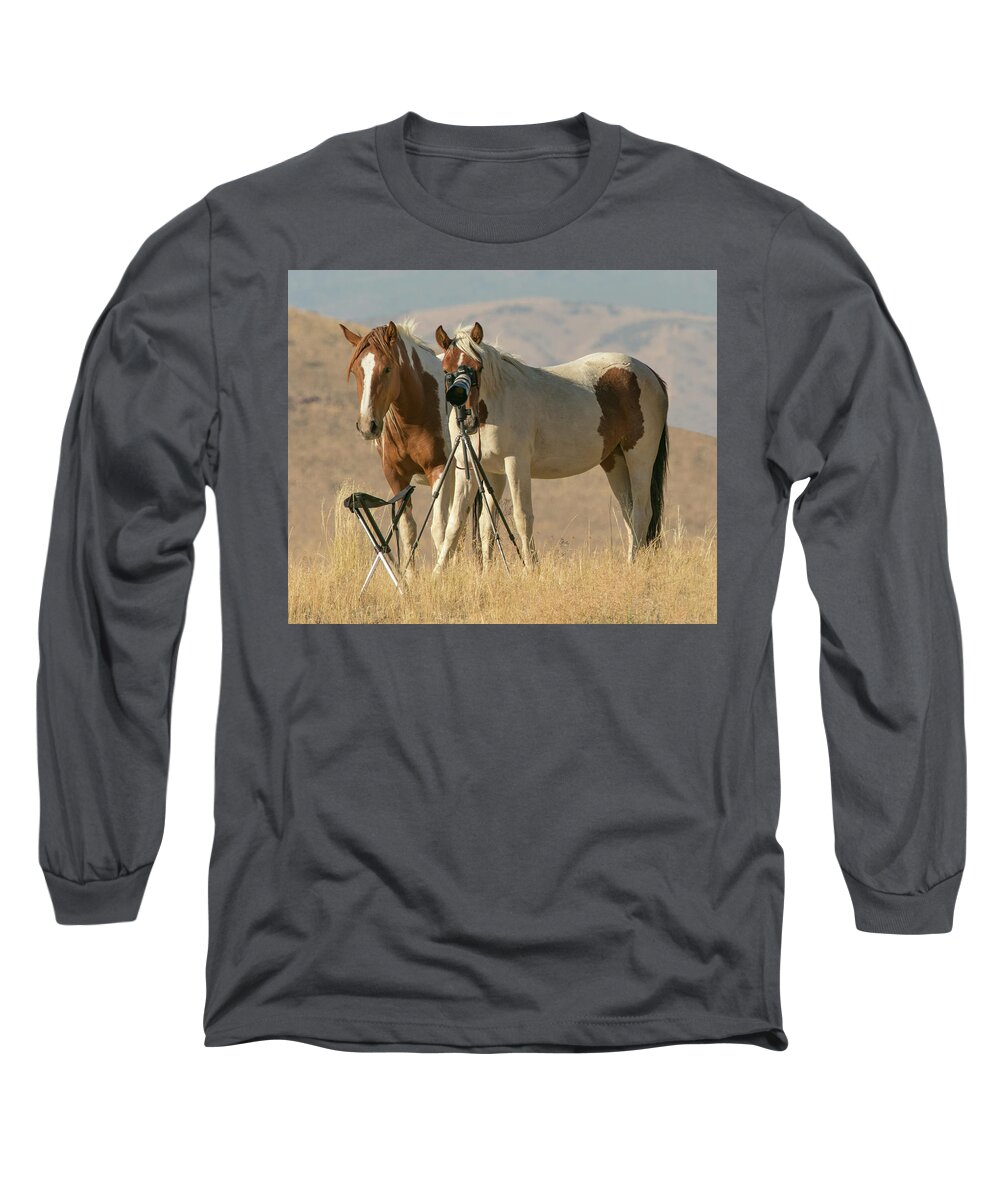 Horse Long Sleeve T-Shirt featuring the photograph Turning The Tables by Kent Keller