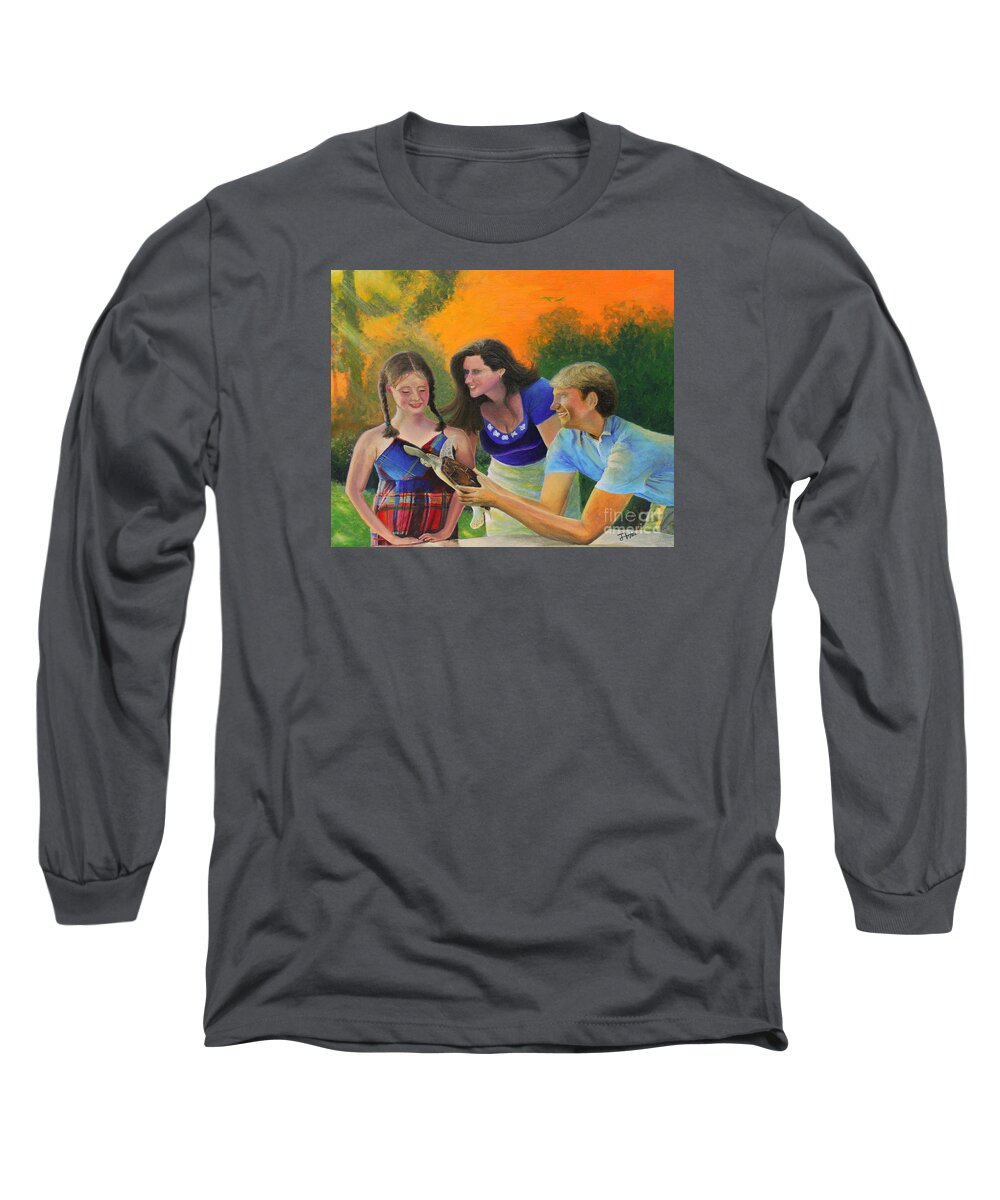 Turtle Long Sleeve T-Shirt featuring the painting Turtle Time by Jerome Wilson