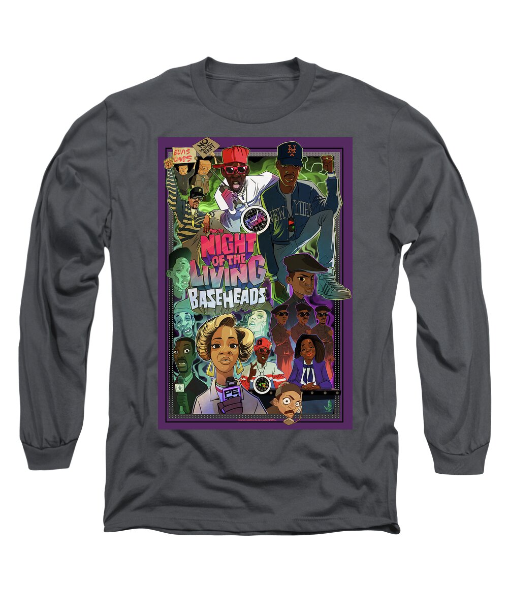 Public Enemy Long Sleeve T-Shirt featuring the digital art Twas the Night... by Nelson dedos Garcia