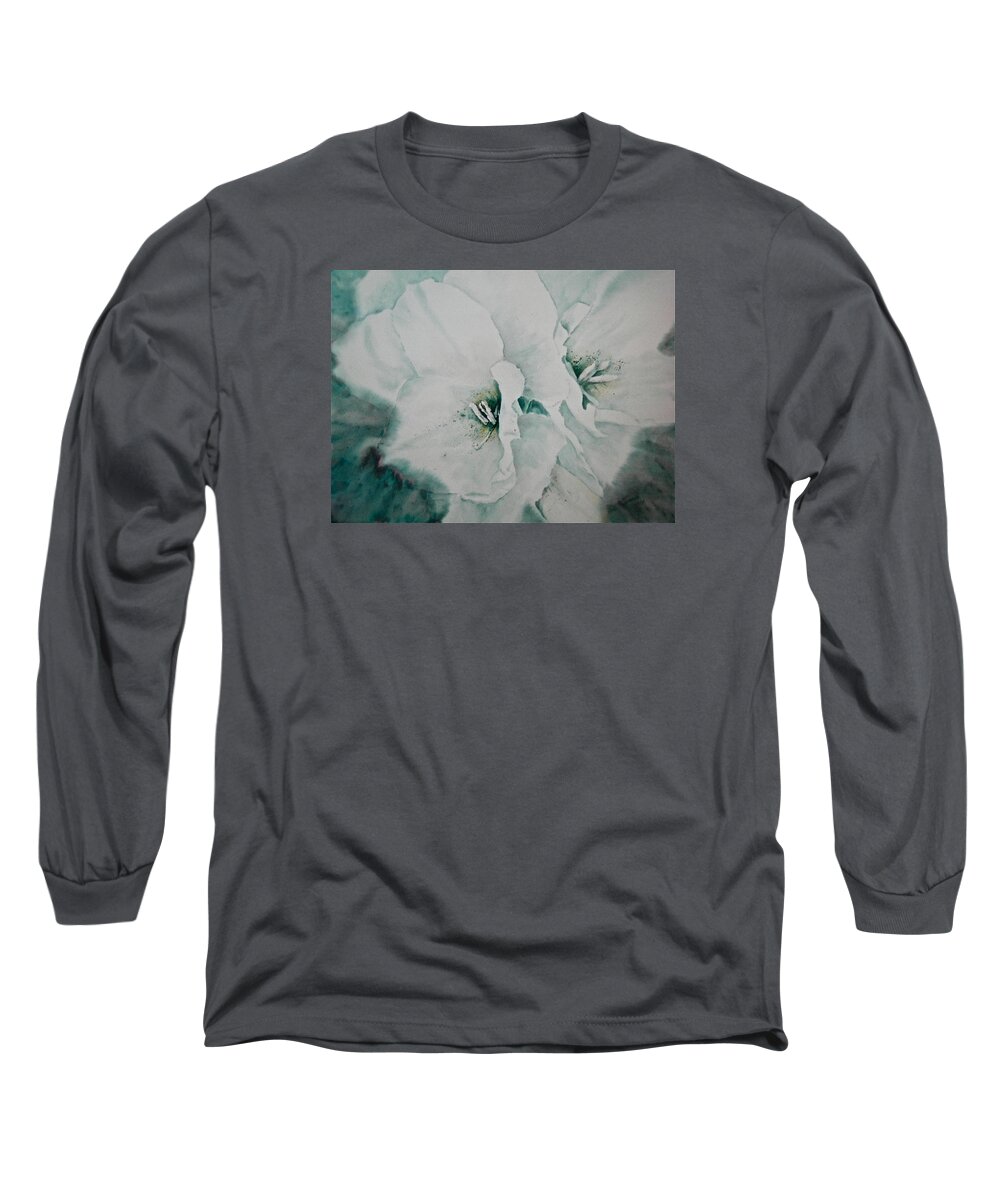 Watercolor Long Sleeve T-Shirt featuring the painting Two of a Kind by Carolyn Rosenberger