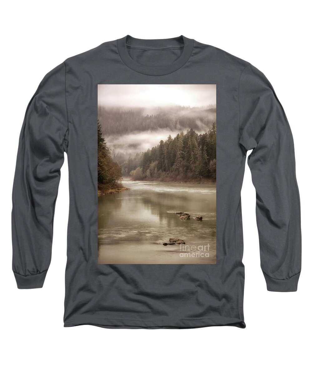 Umpqua Long Sleeve T-Shirt featuring the photograph Umpqua River Fog by Timothy Johnson