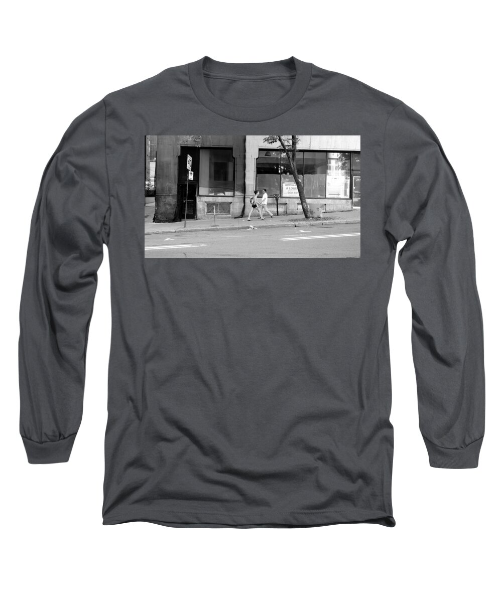 Urban Long Sleeve T-Shirt featuring the photograph Urban Encounter by Valentino Visentini
