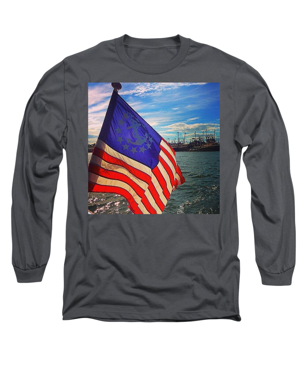 Flag Long Sleeve T-Shirt featuring the photograph An American Tale by Kate Arsenault 