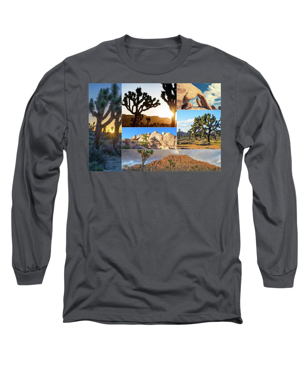 Joshua Tree Long Sleeve T-Shirt featuring the photograph Variety of Joshua Tree Collage by Joseph S Giacalone