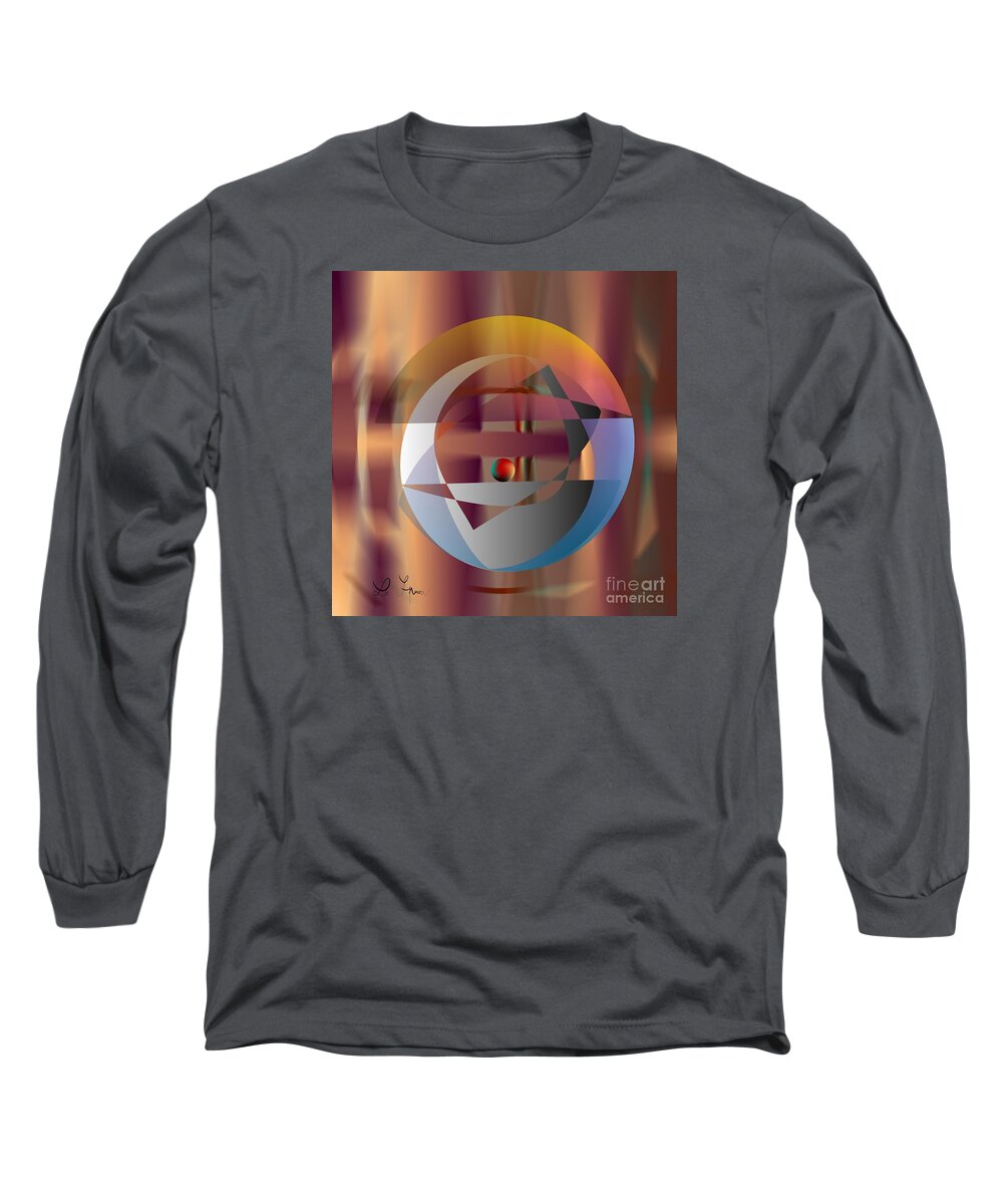 Circle Long Sleeve T-Shirt featuring the digital art Vicious Circle by Leo Symon