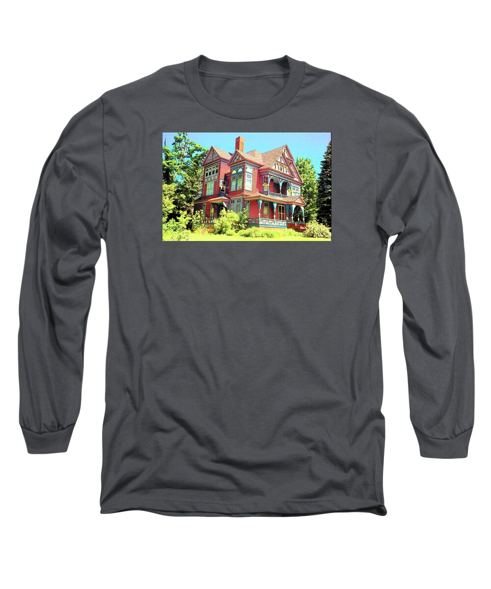 Architecture Long Sleeve T-Shirt featuring the photograph Victorian by John Schneider