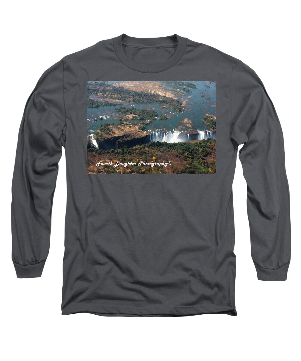 Zambia Long Sleeve T-Shirt featuring the photograph View From Above by Diane Shirley