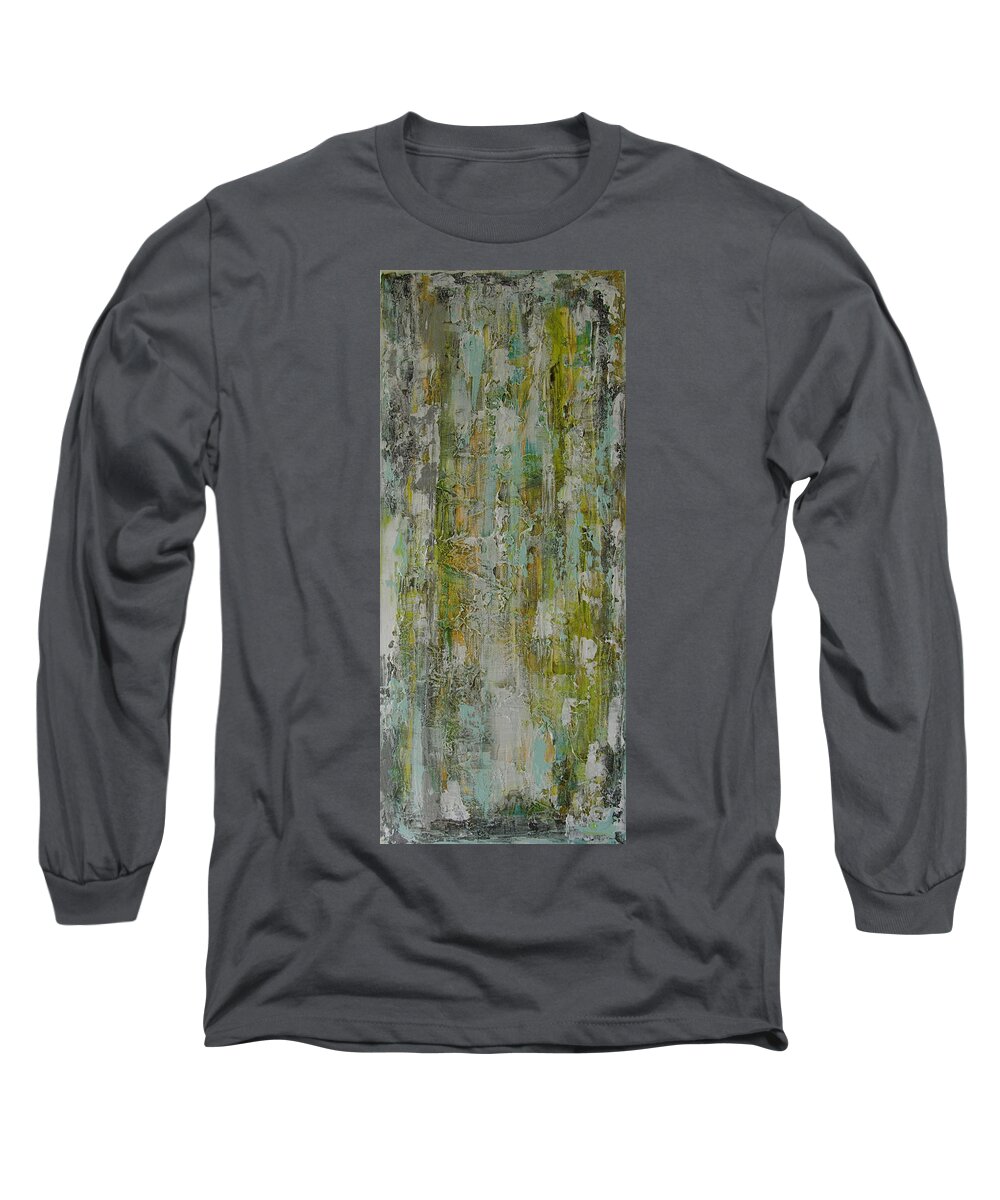 Abstract Painting Long Sleeve T-Shirt featuring the painting W22 - twice II by KUNST MIT HERZ Art with heart