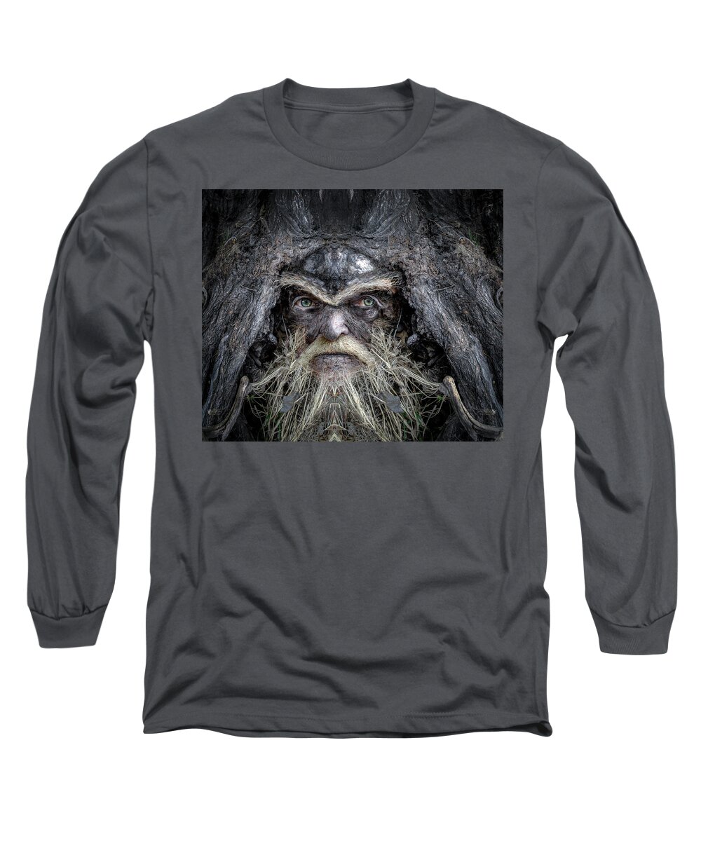 Wood Long Sleeve T-Shirt featuring the digital art Wally Woodfury by Rick Mosher