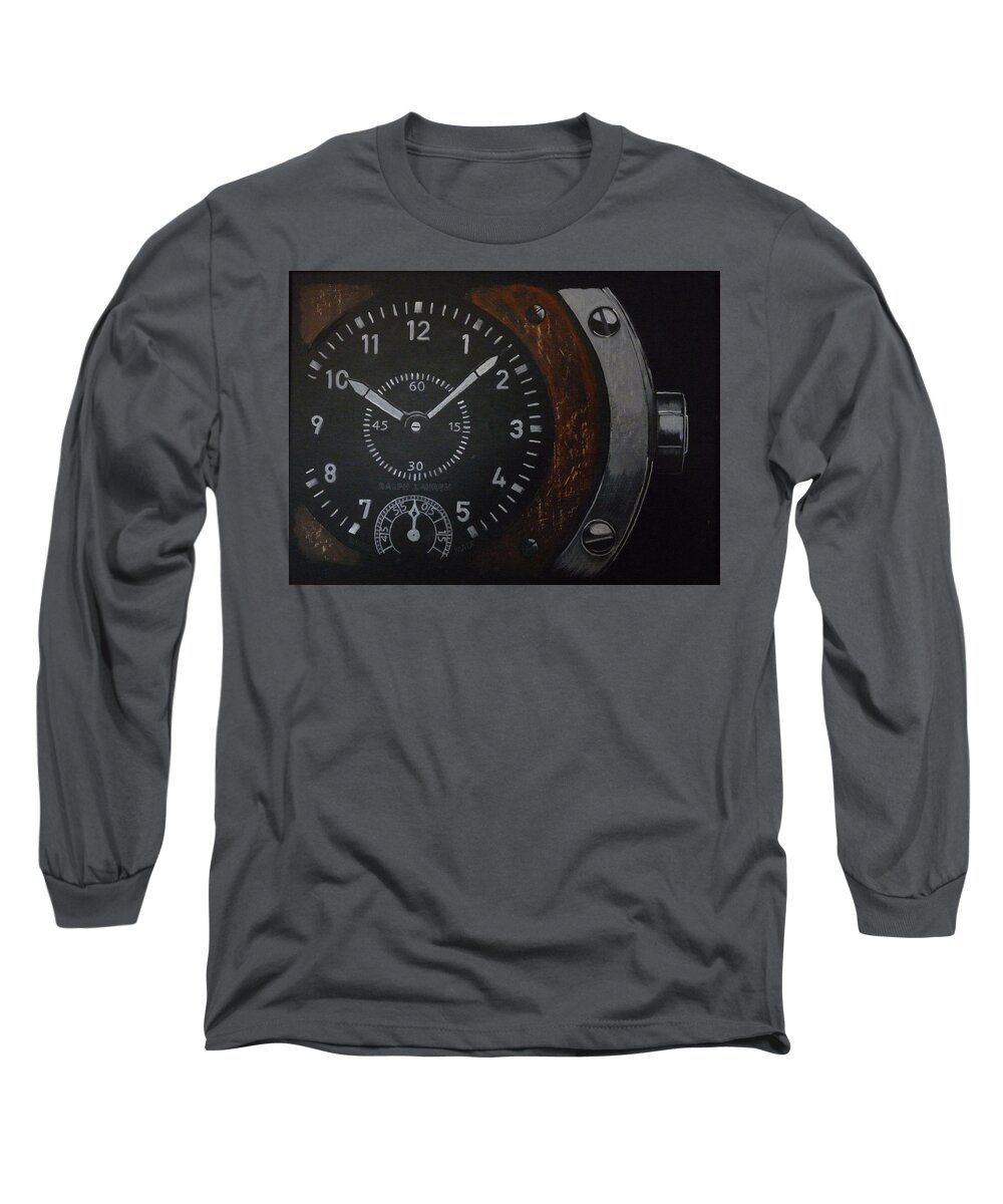 Watch Long Sleeve T-Shirt featuring the painting Watch by Richard Le Page