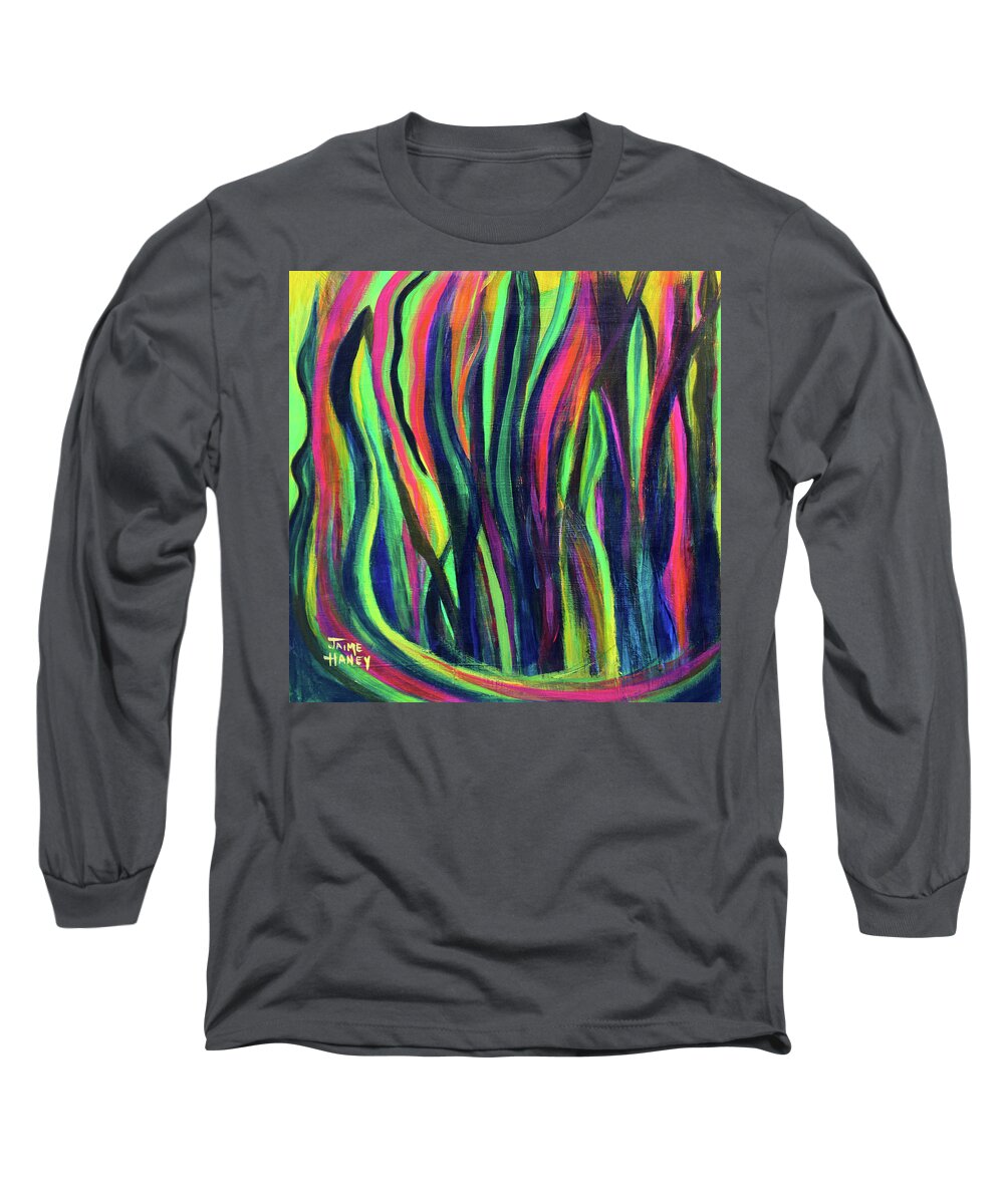 Art Long Sleeve T-Shirt featuring the painting Watch Your Tongue by Jaime Haney