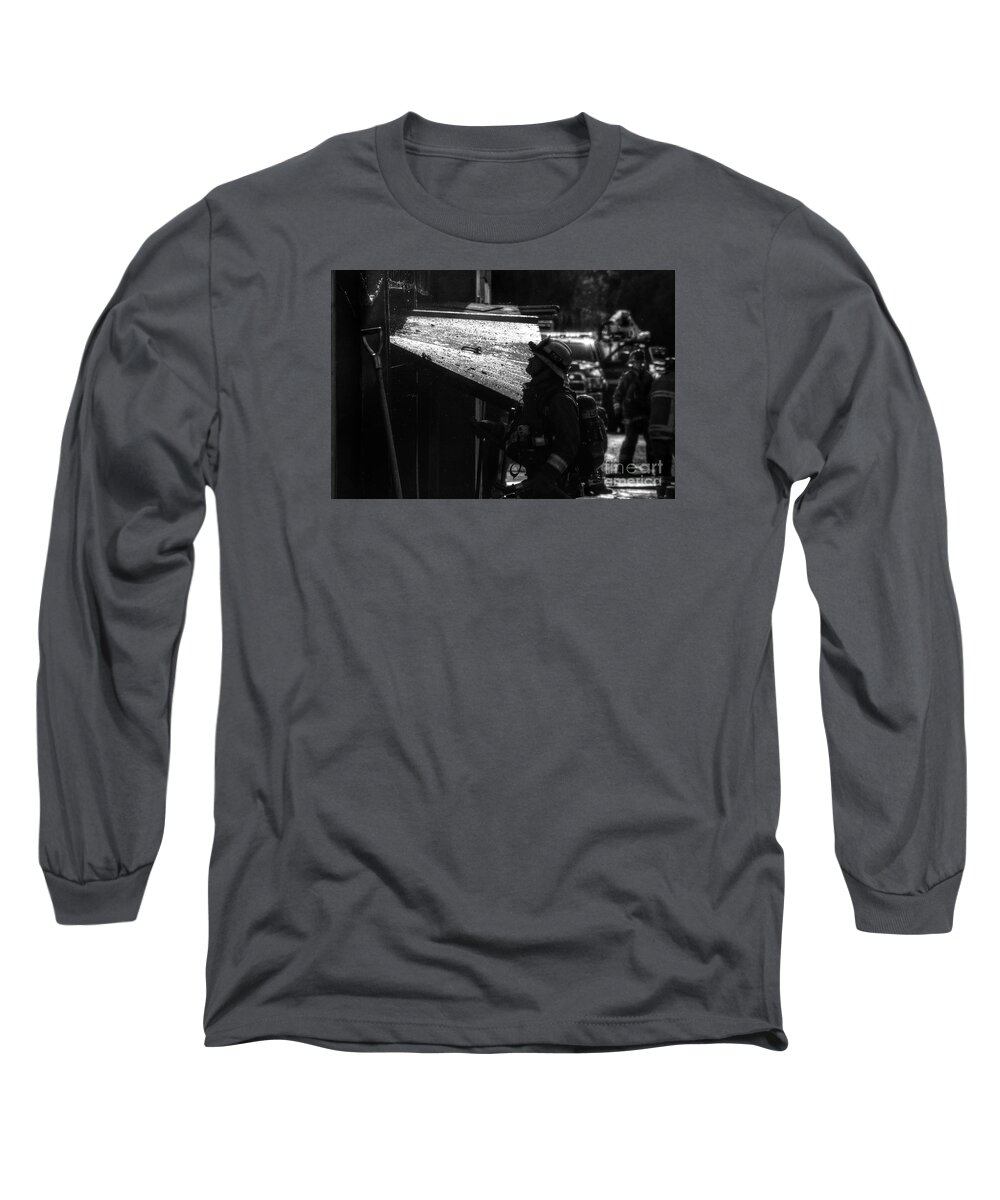 Water Long Sleeve T-Shirt featuring the photograph Water and Soot by Leah McPhail