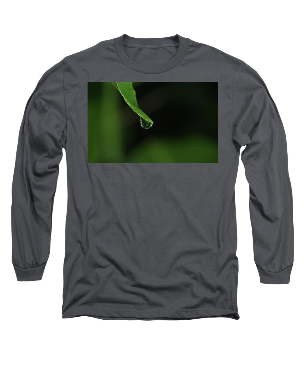 Minimalism Long Sleeve T-Shirt featuring the photograph Water Drop by Richard Rizzo