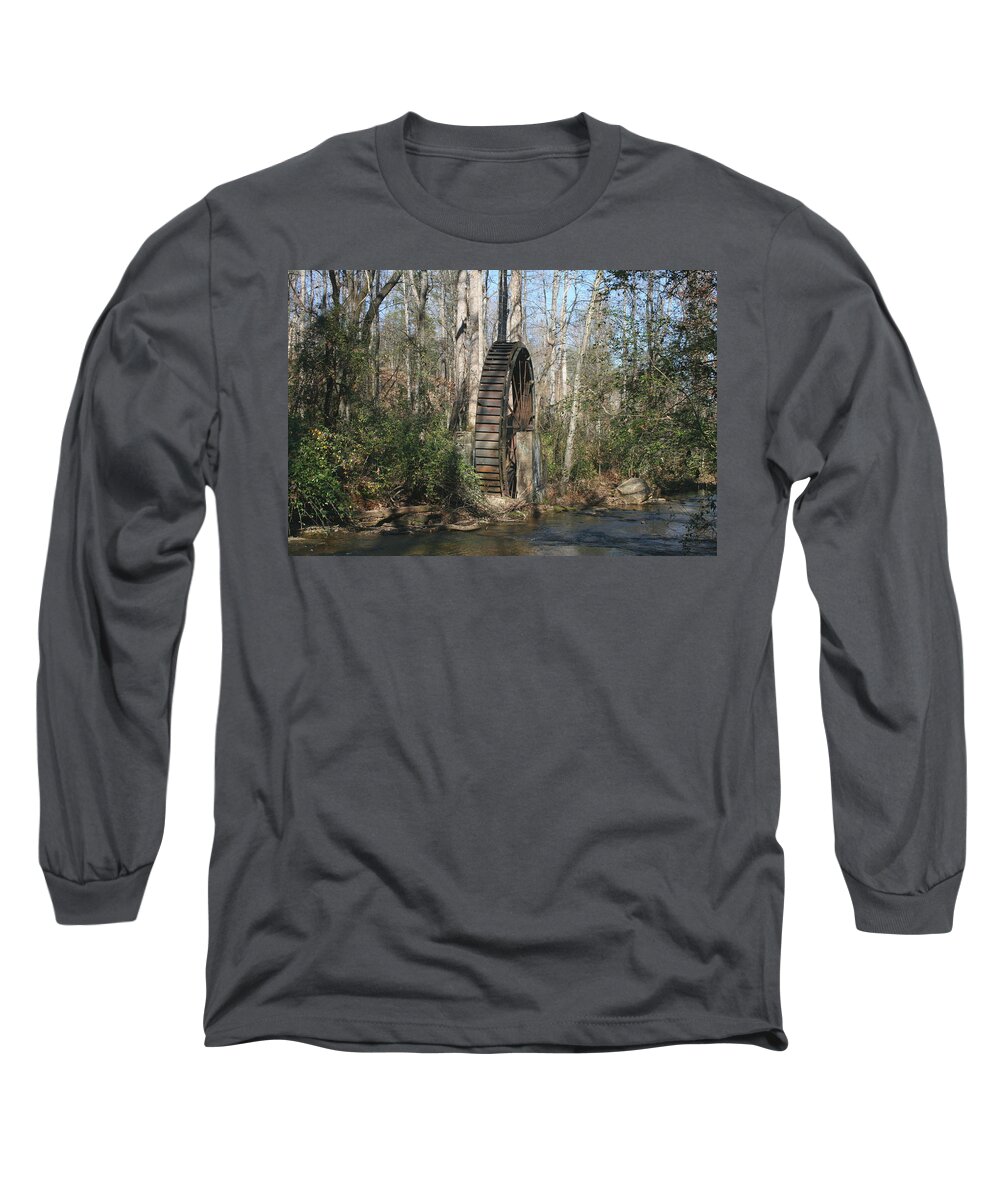 Forest Long Sleeve T-Shirt featuring the photograph Water Wheel by Cathy Harper
