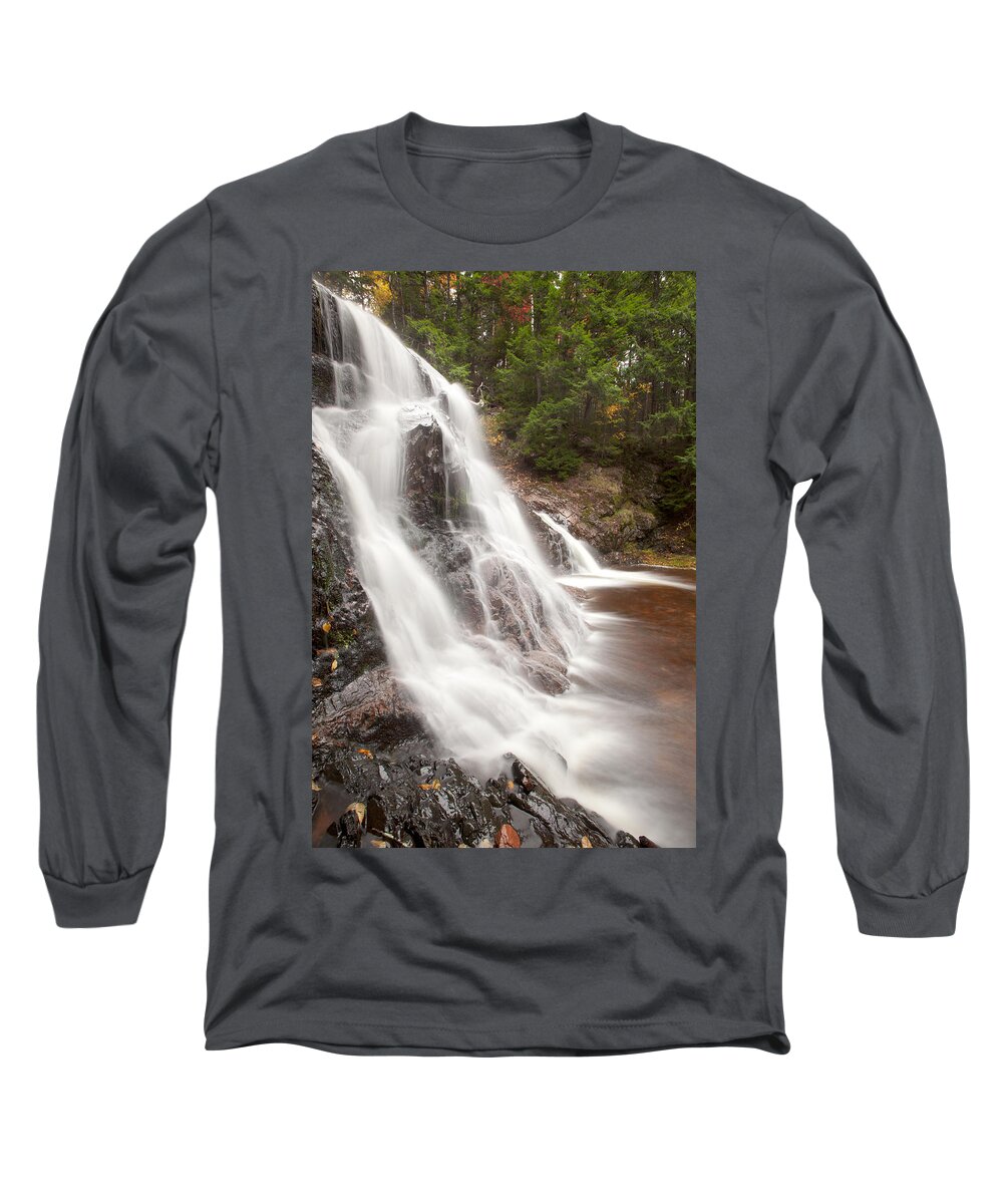 Waterfall Long Sleeve T-Shirt featuring the photograph Waterfall At Wentworth Valley #2 by Irwin Barrett