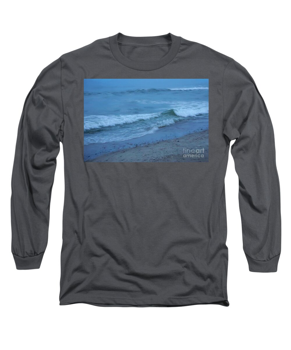 Waves Long Sleeve T-Shirt featuring the photograph waves II by HD Connelly