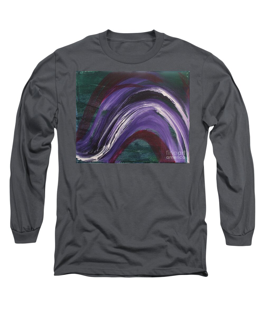 Wave Of Grace Long Sleeve T-Shirt featuring the painting Waves Of Grace by Sarahleah Hankes