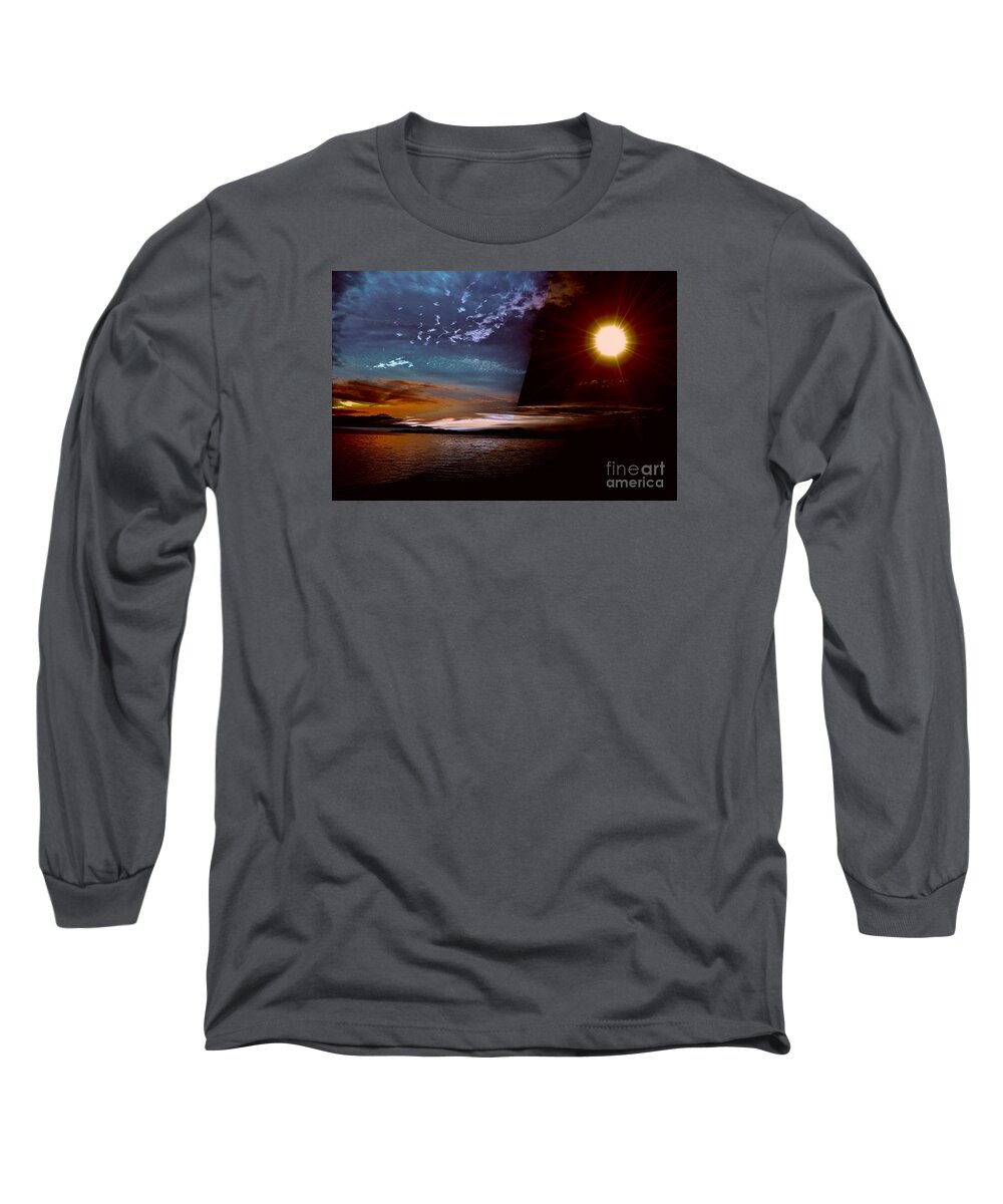 Sunset Long Sleeve T-Shirt featuring the photograph Welcome Beach 2015 2 by Elaine Hunter