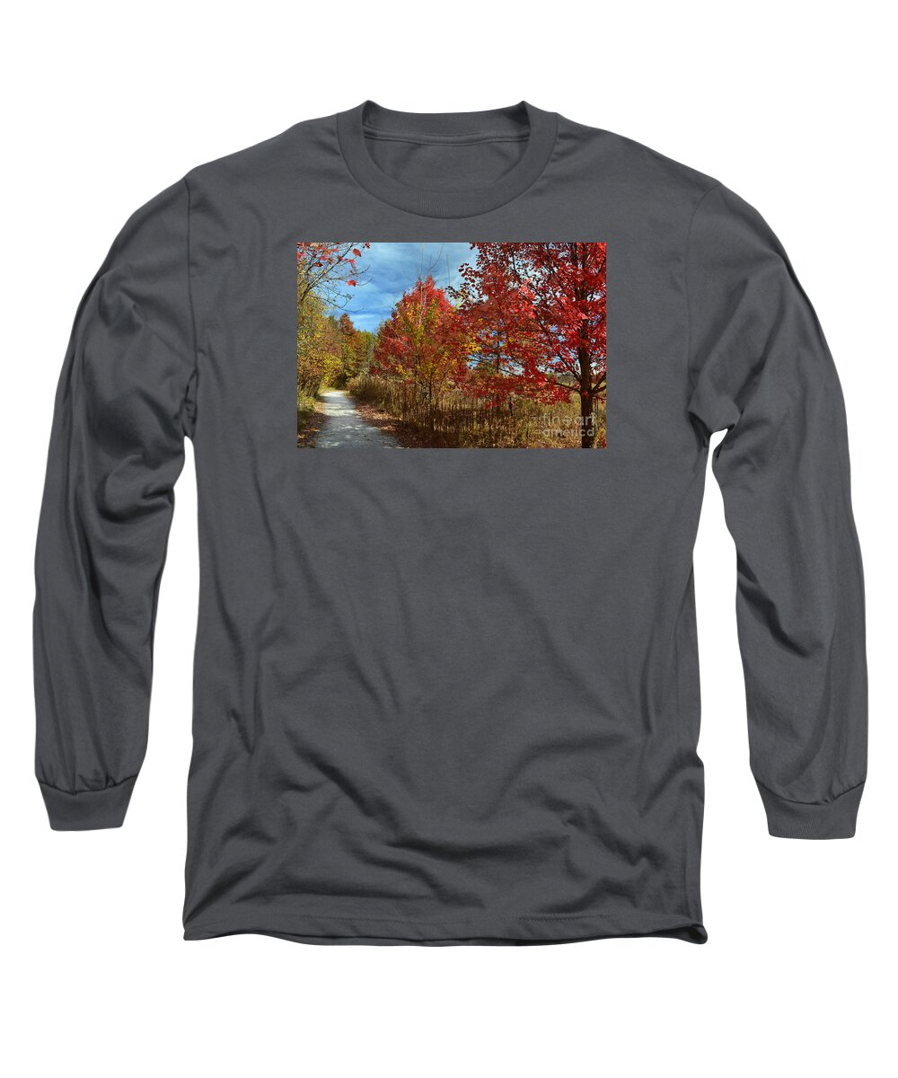Park Long Sleeve T-Shirt featuring the photograph West Park Carmel in Fall by Amy Lucid
