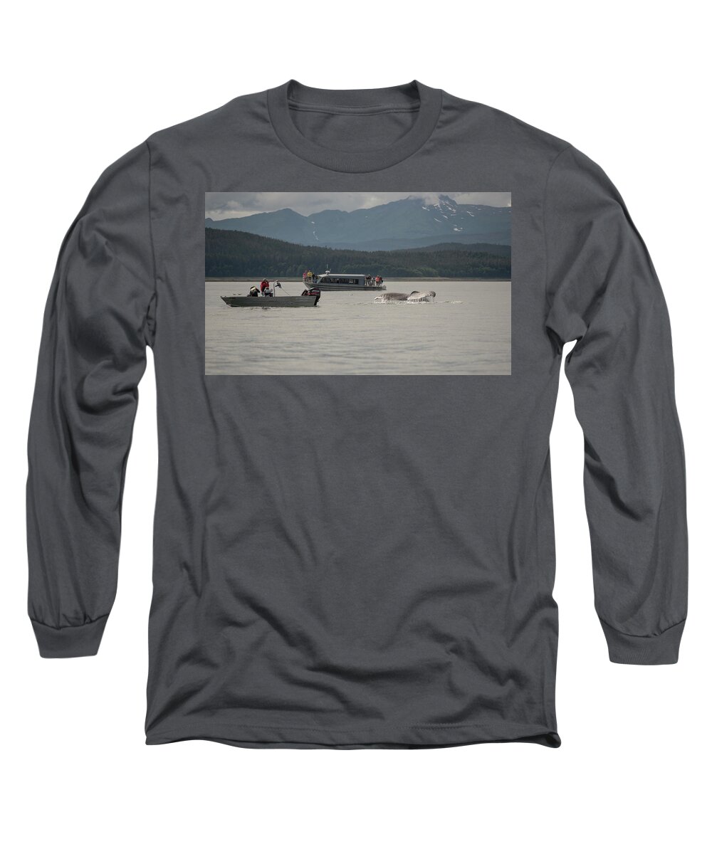 Alaska Long Sleeve T-Shirt featuring the photograph What a Fluke by David Kirby