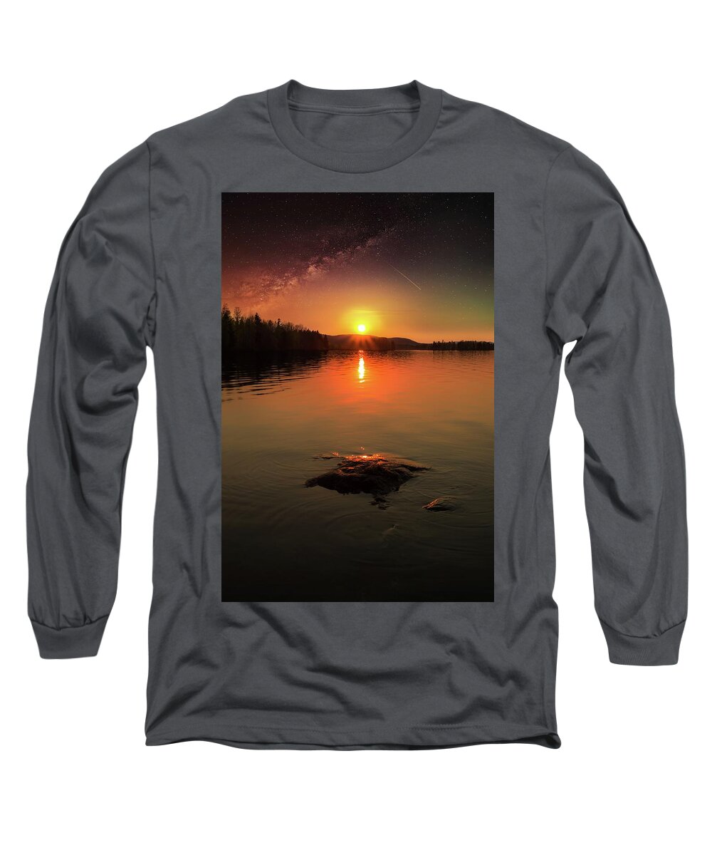 Sunset Long Sleeve T-Shirt featuring the photograph Where heaven touches the earth by Rose-Marie Karlsen