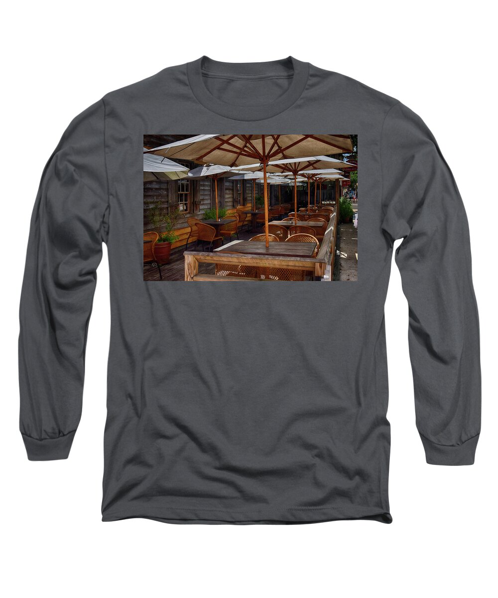 Street Long Sleeve T-Shirt featuring the photograph Where To Sit.... by Tricia Marchlik