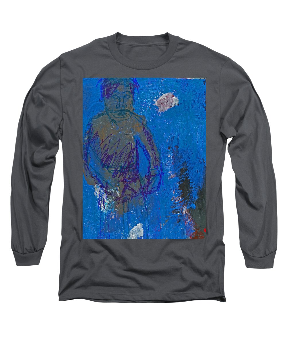 Expressive Long Sleeve T-Shirt featuring the painting White Cactus by Judith Redman