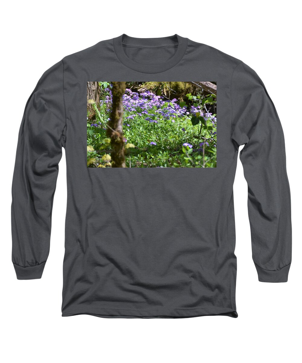 Landscape Long Sleeve T-Shirt featuring the photograph Wild Flowers on a Hike by Chuck Brown
