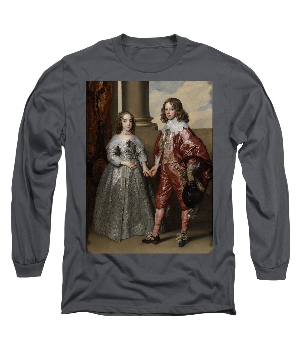 Anthony Van Dyck Long Sleeve T-Shirt featuring the painting William II, Prince of Orange, and his Bride, Mary Stuart by Vincent Monozlay