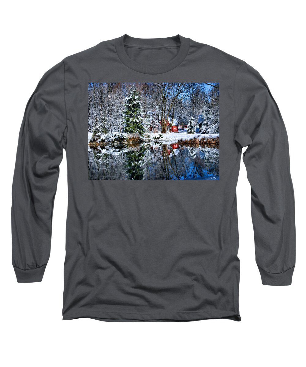 Snow Long Sleeve T-Shirt featuring the photograph Winter Reflection by Kristin Elmquist