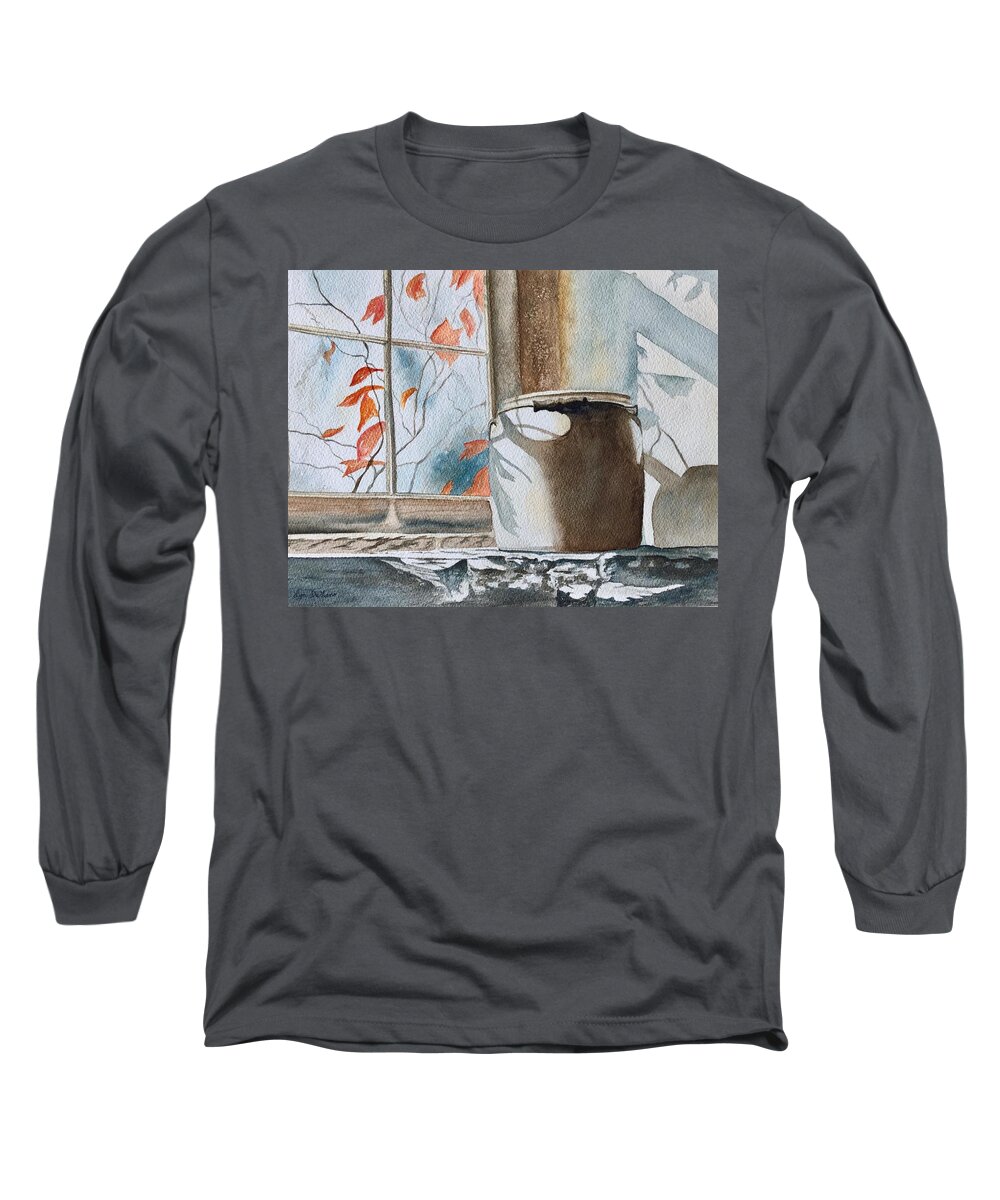 Winter Long Sleeve T-Shirt featuring the painting Winter Sun by Lyn DeLano