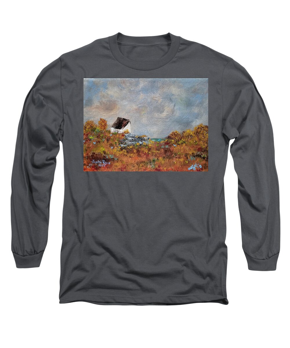 Landscape Long Sleeve T-Shirt featuring the painting Worth the Climb by Judith Rhue