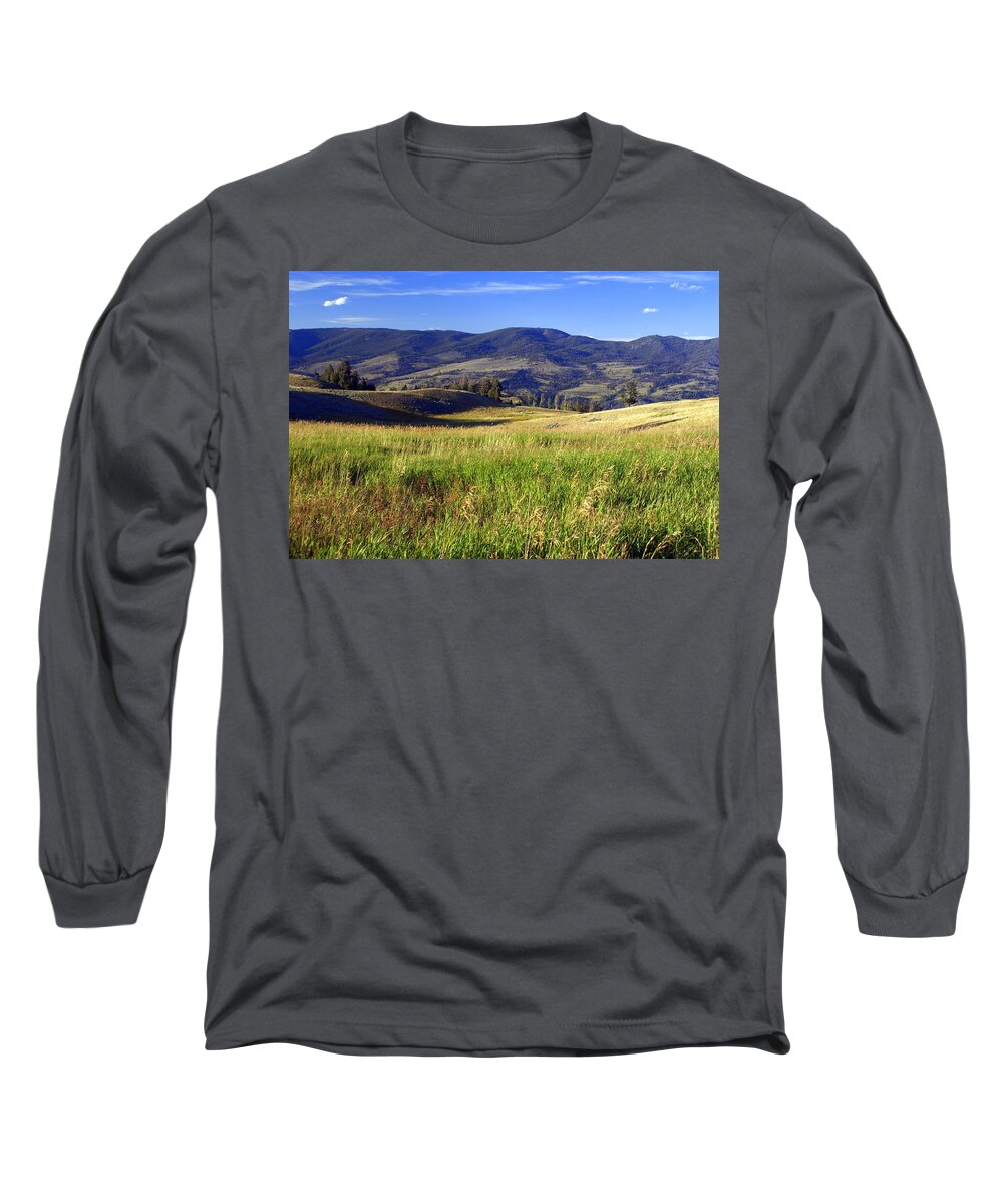 Yellowstone National Park Long Sleeve T-Shirt featuring the photograph Yellowstone Landscape 3 by Marty Koch