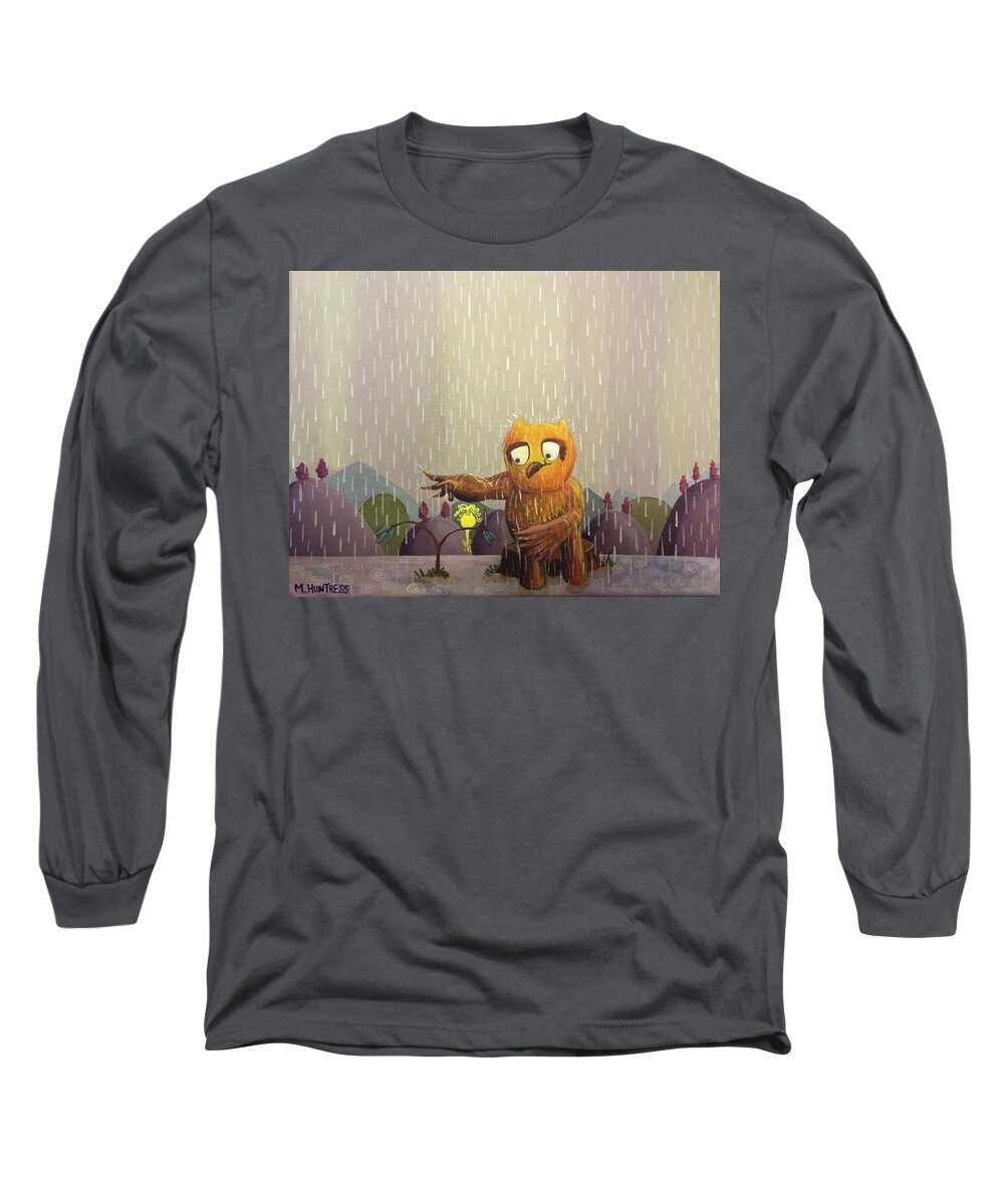 Friendship Long Sleeve T-Shirt featuring the painting You are My Sunshine, When Skies are Gray by Mindy Huntress