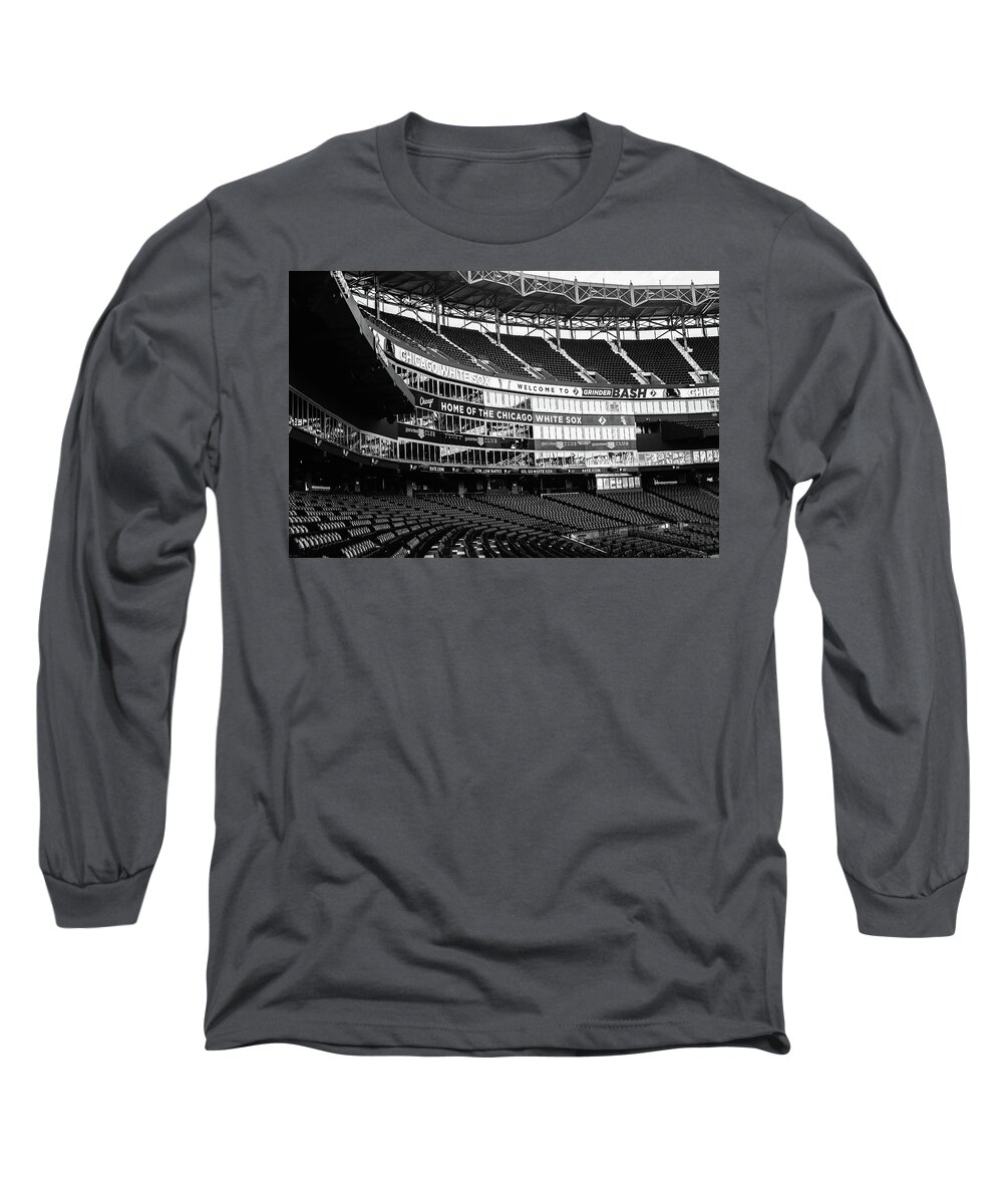 Comisky Park Long Sleeve T-Shirt featuring the photograph Chicago White Sox Baseball Field #1 by Lauri Novak