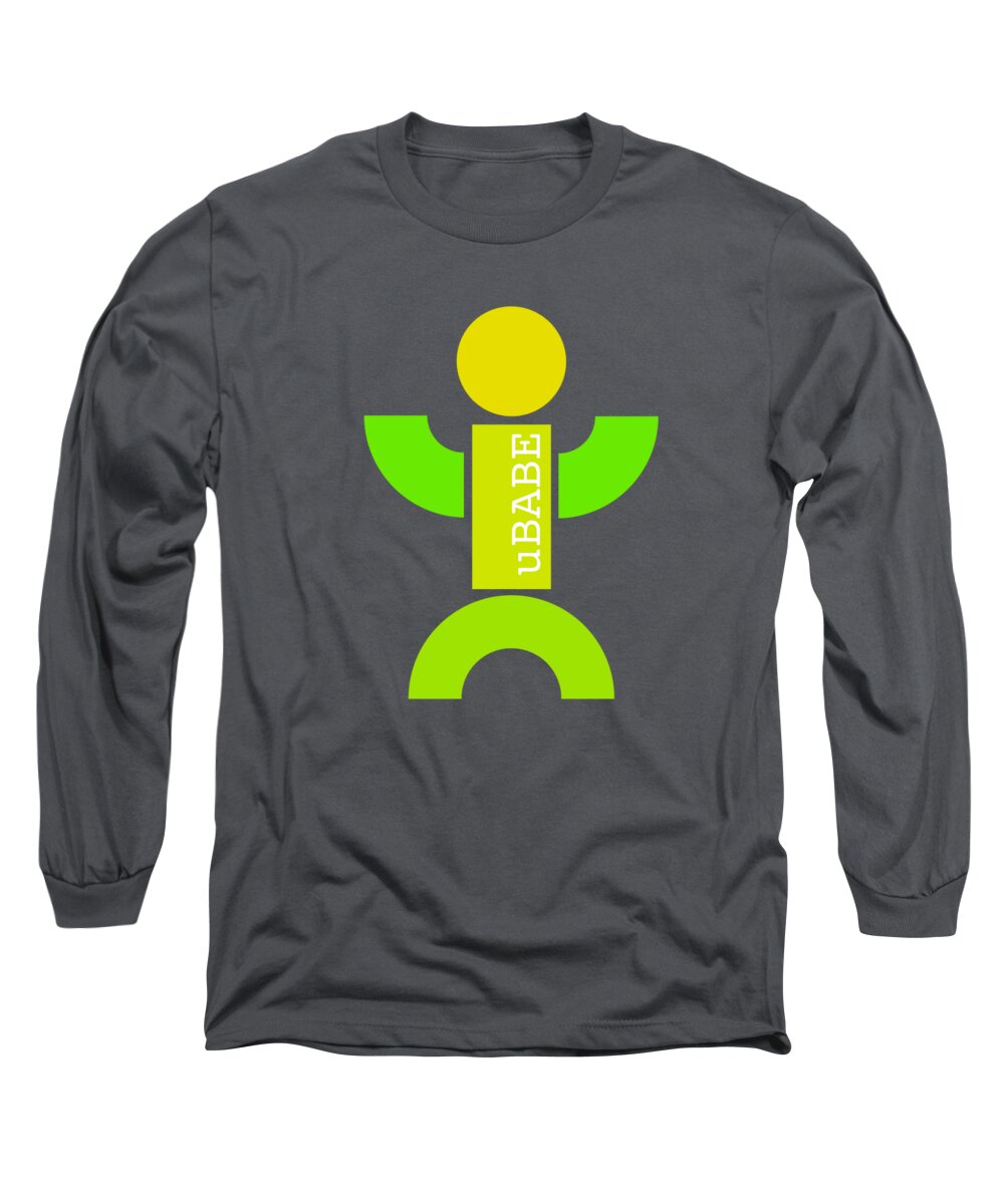 Sun Fun Long Sleeve T-Shirt featuring the digital art Green Style #1 by Ubabe Style