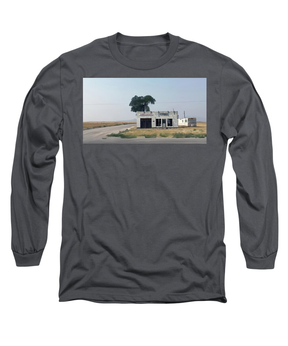 Building Long Sleeve T-Shirt featuring the mixed media Lubrication #1 by Jonathan Thompson