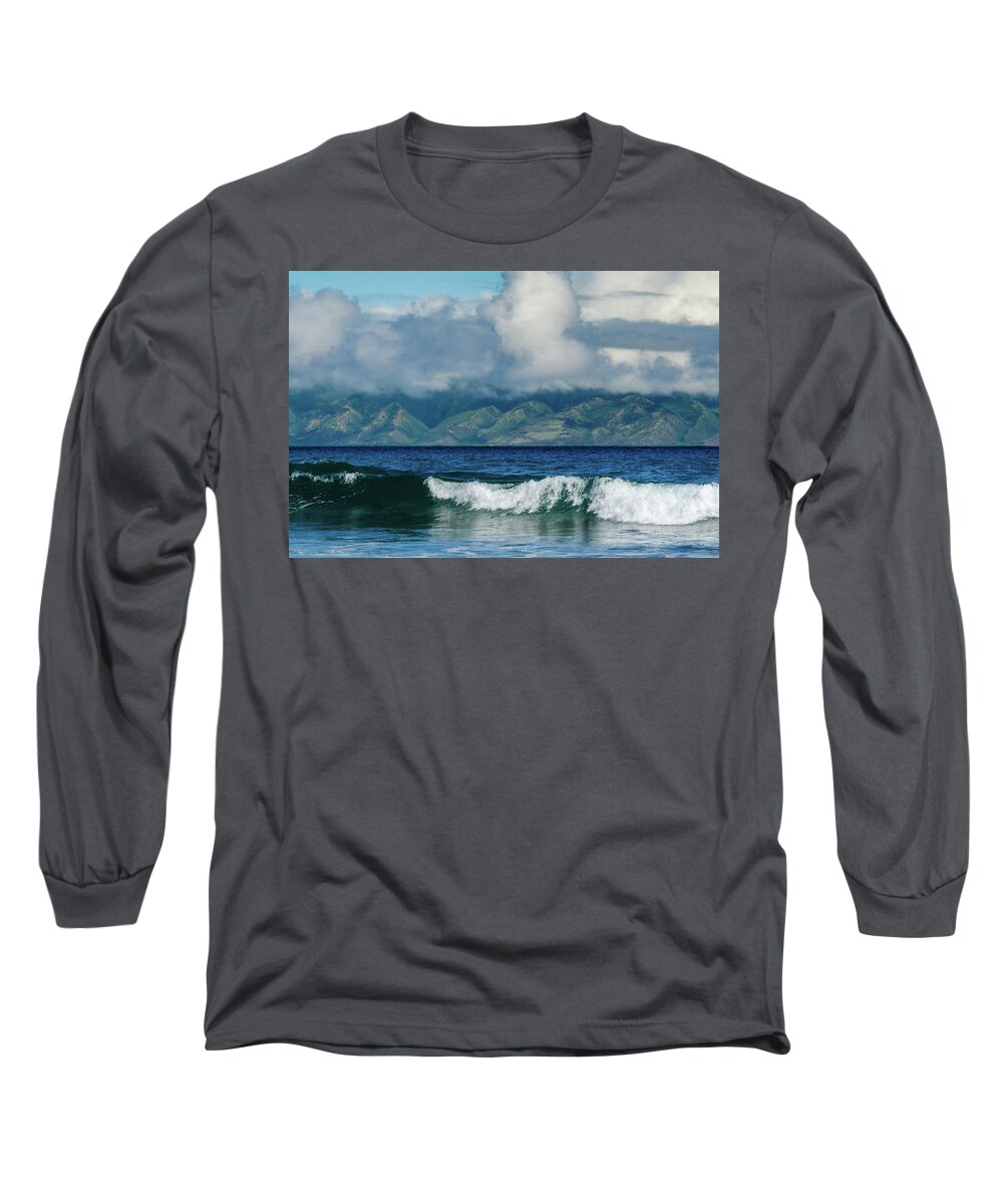 Hawaii Long Sleeve T-Shirt featuring the photograph Maui Breakers #2 by Jeff Phillippi