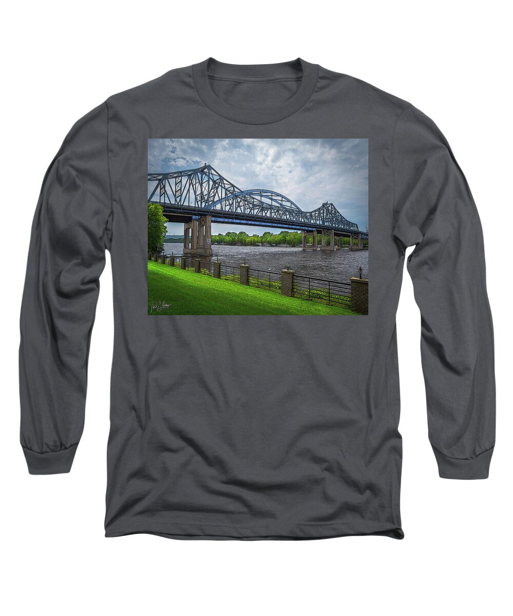 Mississippi Long Sleeve T-Shirt featuring the photograph Mississippi Bridges #1 by Phil S Addis