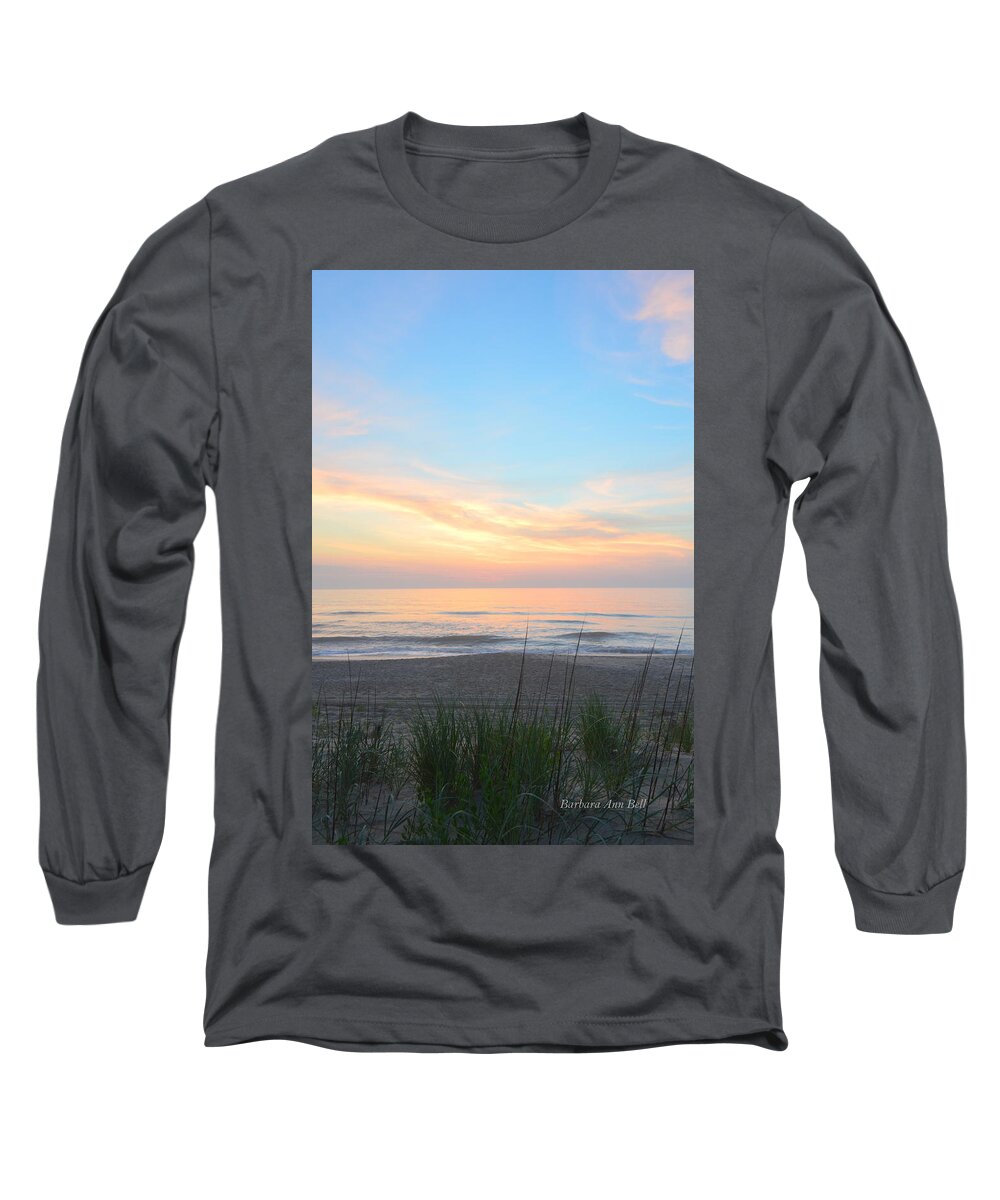 Obx Sunrise Long Sleeve T-Shirt featuring the photograph OBX Sunrise #1 by Barbara Ann Bell