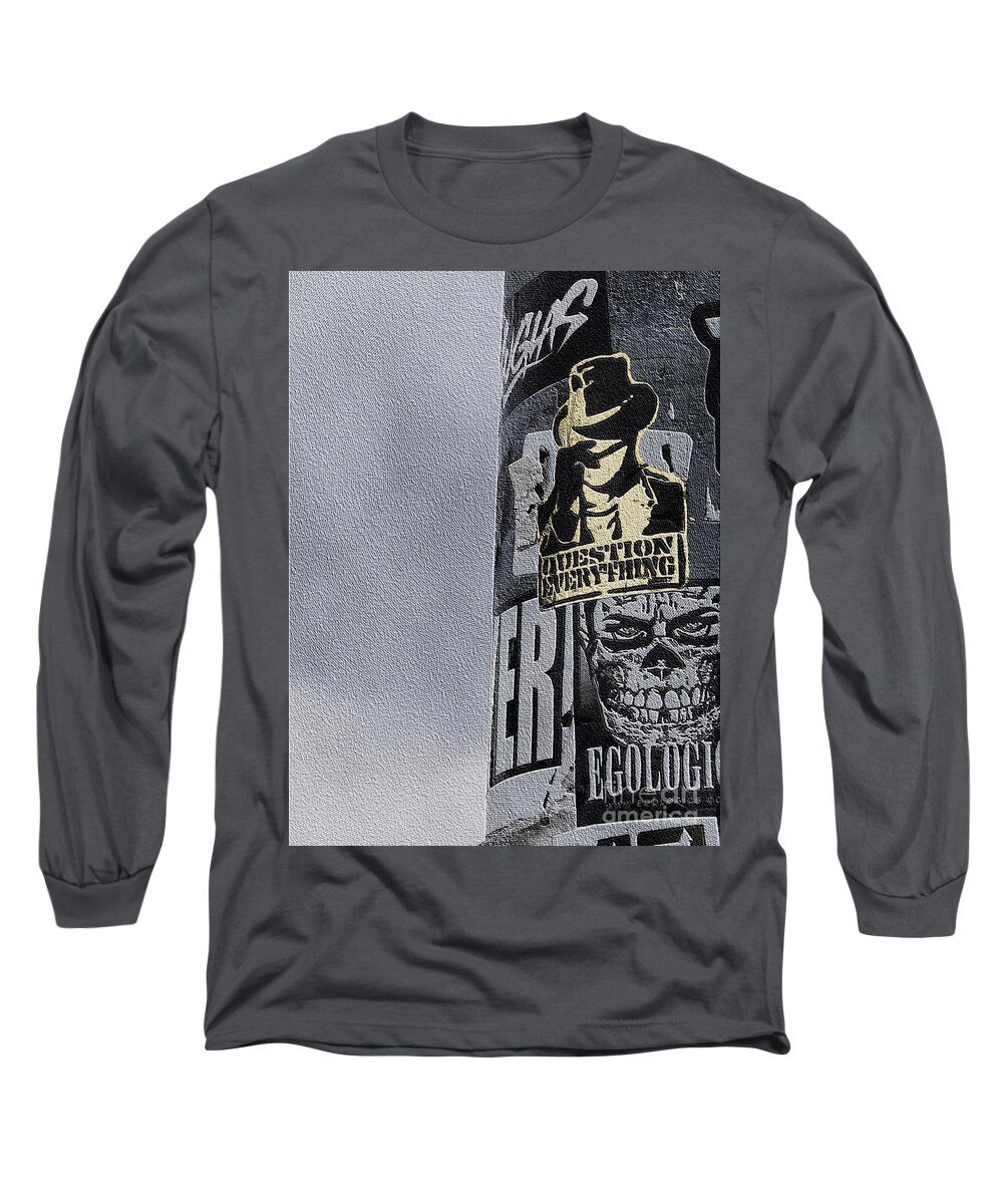 Question Long Sleeve T-Shirt featuring the digital art Question Everything #1 by Diana Rajala