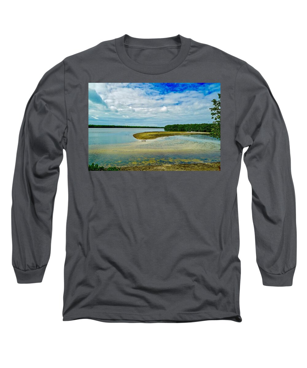 Lake Long Sleeve T-Shirt featuring the photograph Wildlife Refuge On Sanibel Island #1 by Susan Rydberg