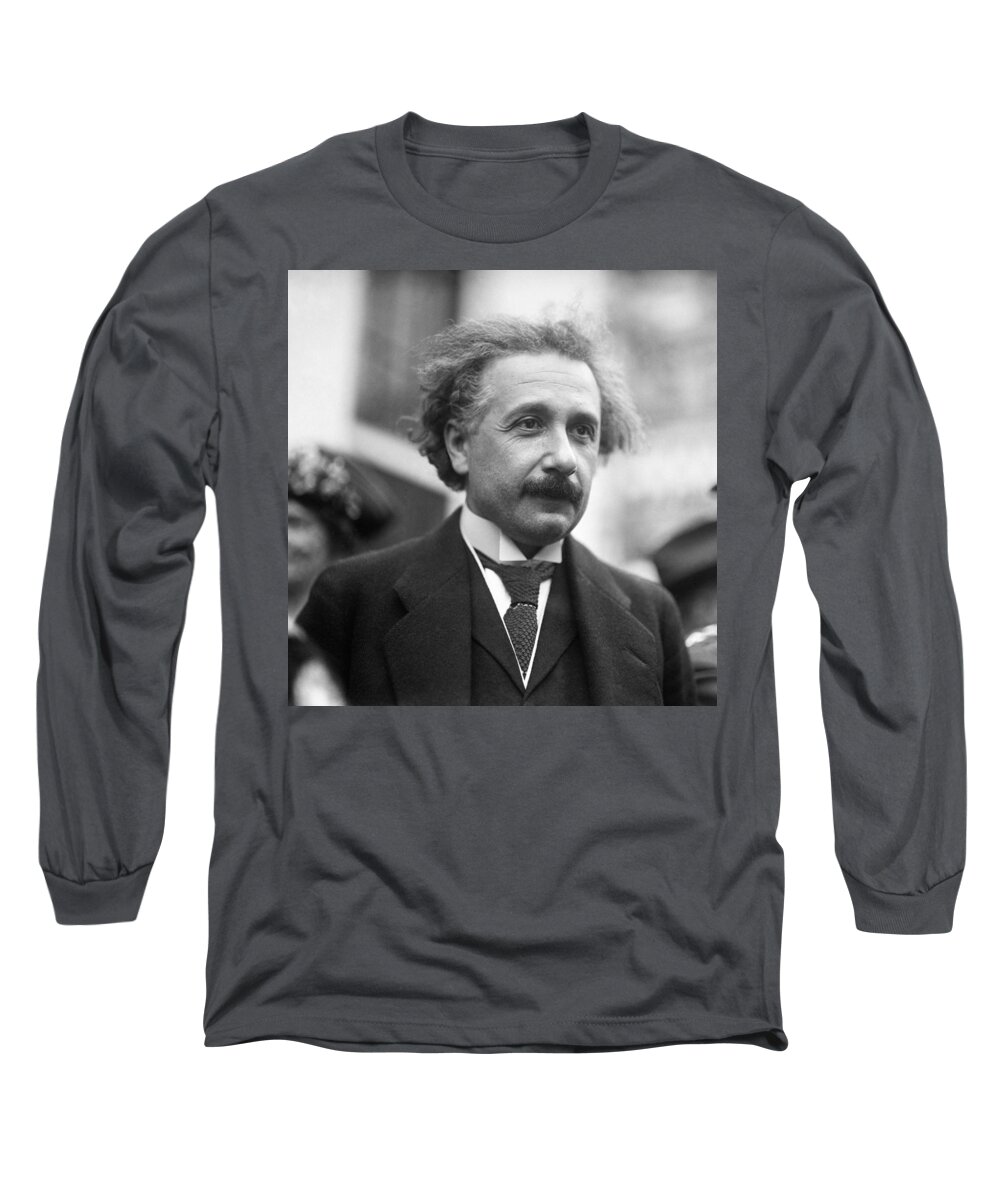 B1019 Long Sleeve T-Shirt featuring the photograph Albert Einstein (1879-1955) #10 by Granger