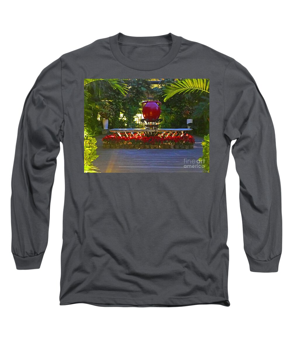Walter Paul Bebirian Long Sleeve T-Shirt featuring the digital art 12-12-2018a by Walter Paul Bebirian