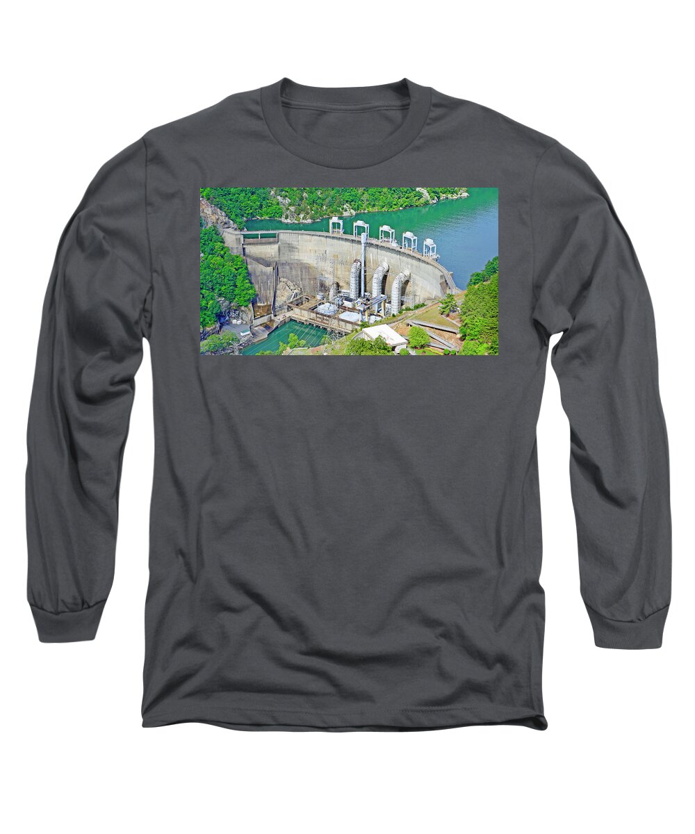 Smith Mountain Lake Dam Long Sleeve T-Shirt featuring the photograph Smith Mountain Lake Dam #3 by The James Roney Collection