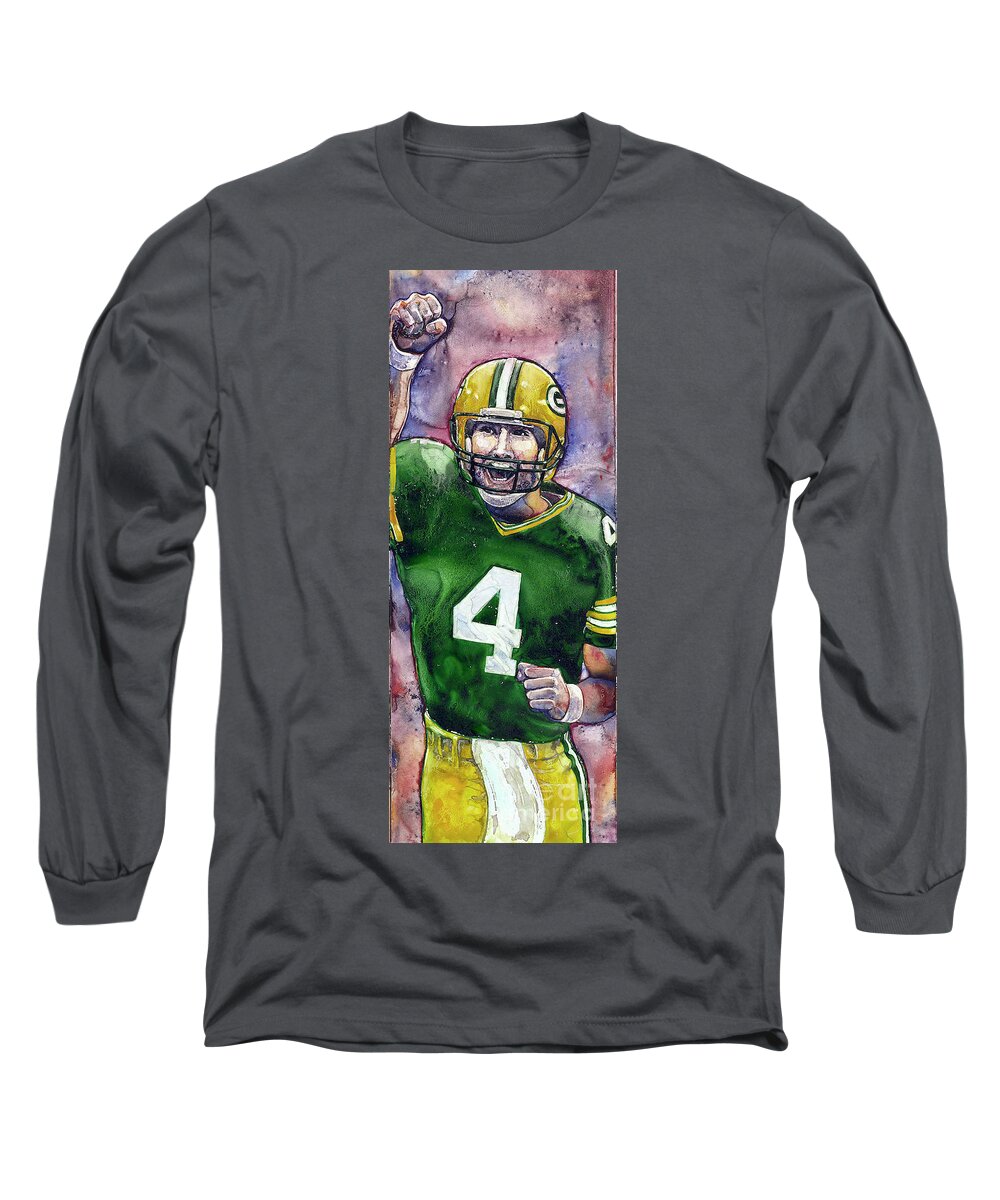 Packers Long Sleeve T-Shirt featuring the painting 4 Ever by Amy Stielstra