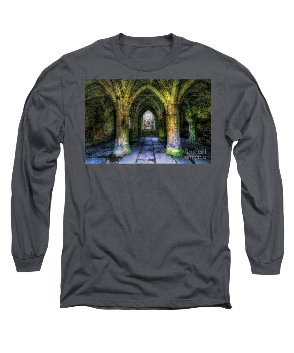 Cistercian Long Sleeve T-Shirt featuring the photograph Valle Crucis Abbey #4 by Ian Mitchell